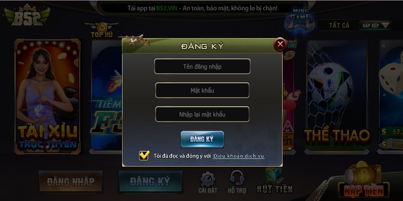 Thao tác đăng ký B52 club đơn giản, chi tiết chỉ với 3 bước