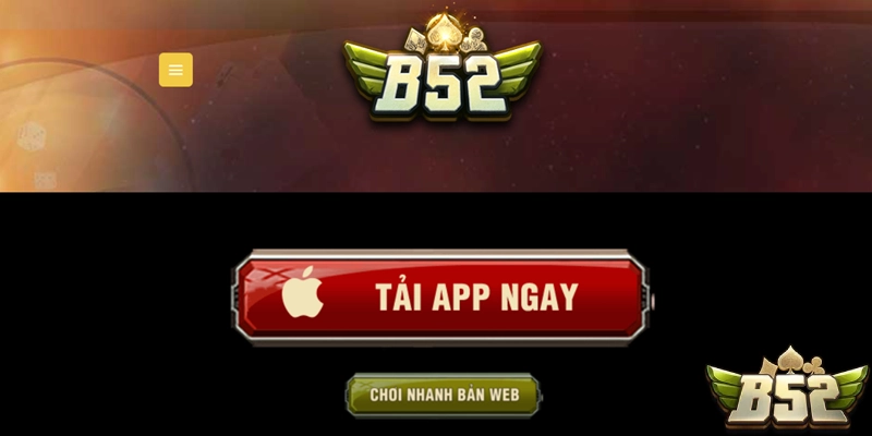 Chọn cài đặt ngay khi truy cập được vào trang chủ b52